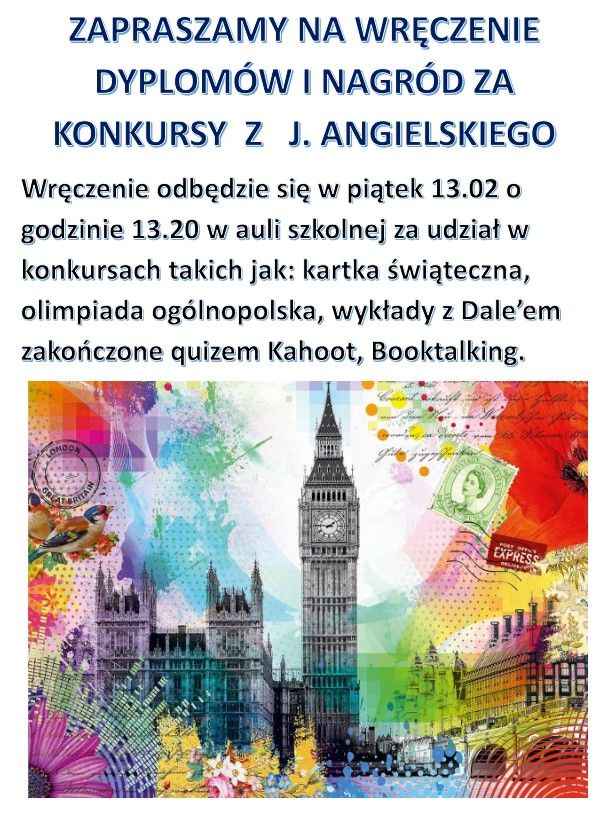 13 lutego odbędzie się wręczenie nagród dla laureatów konkursów językowych