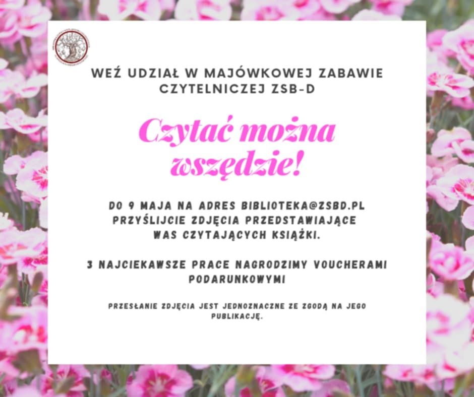 Czytać można wszędzie! - majówkowa zabawa czytelnicza